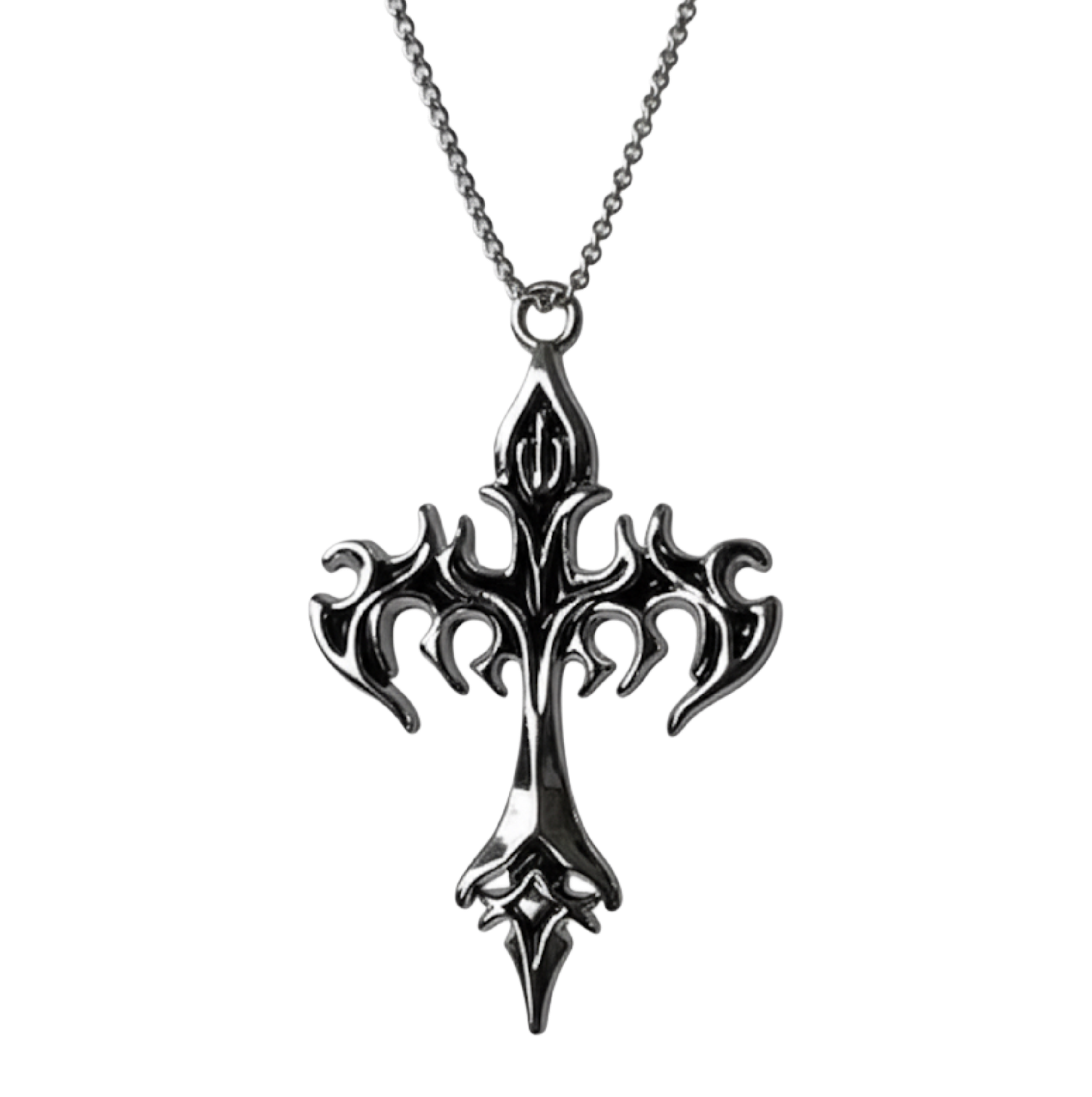 calvyr Dragon cross pendent chain