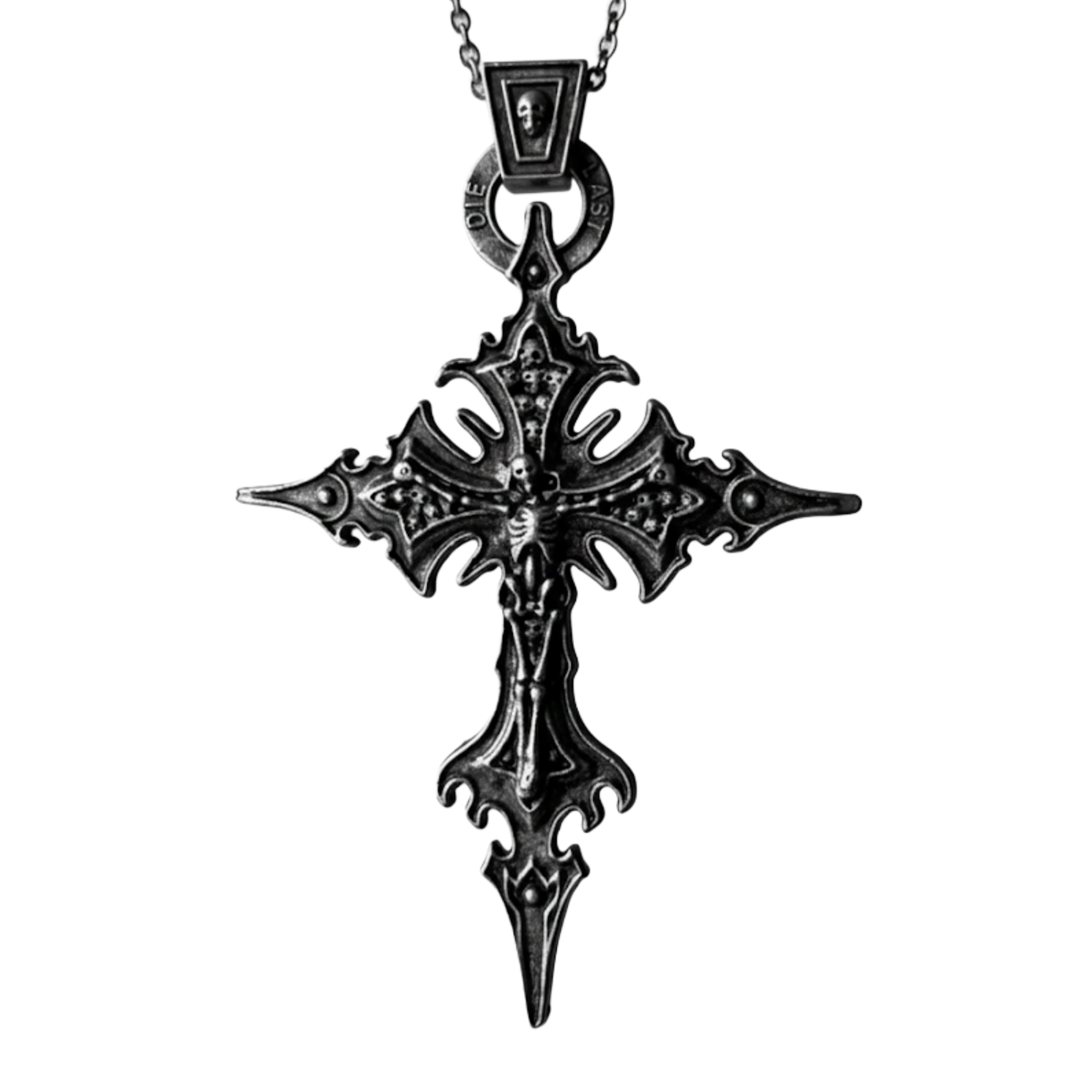 calvyr Gothic cross pendent chain