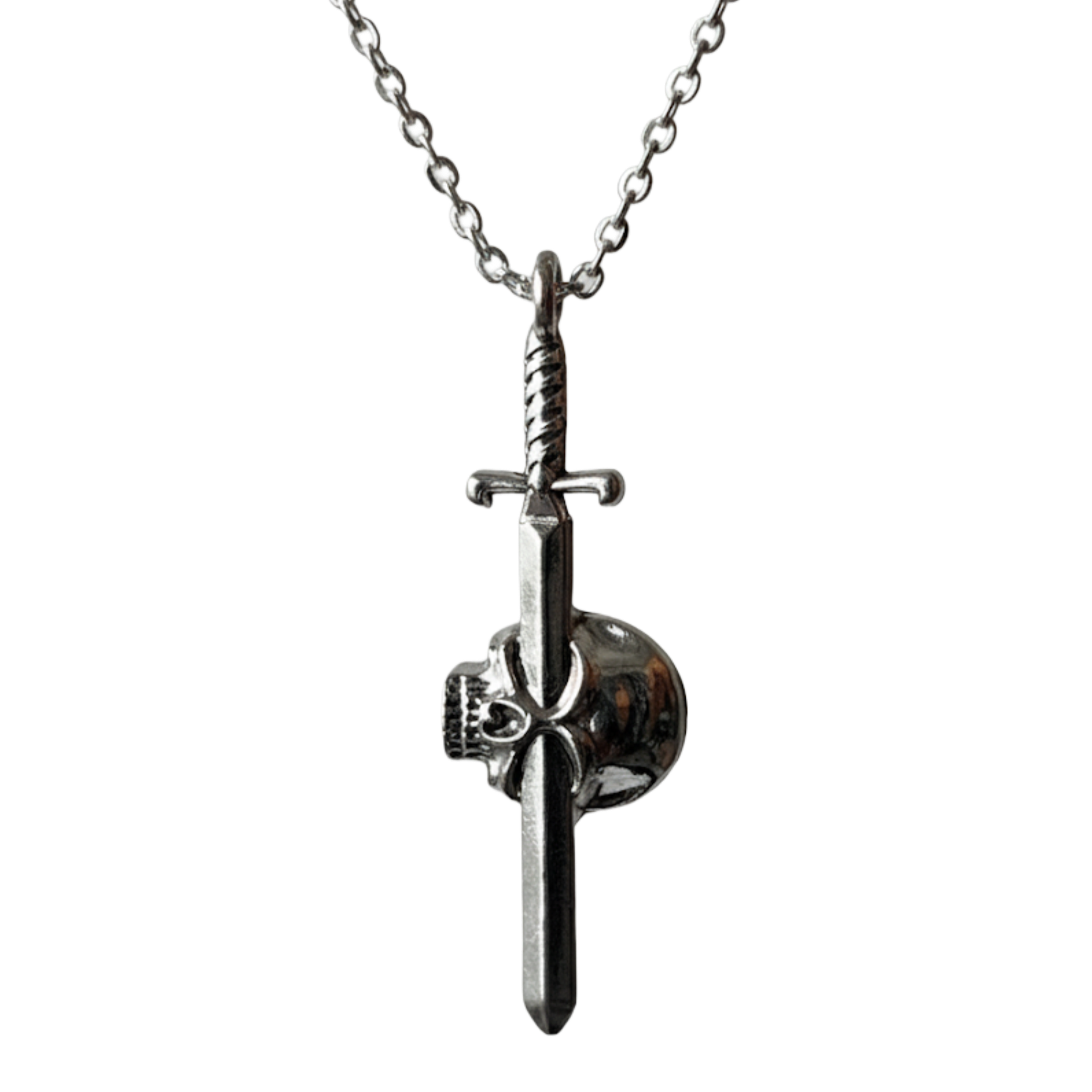 calvyr Skull sword pendent chain