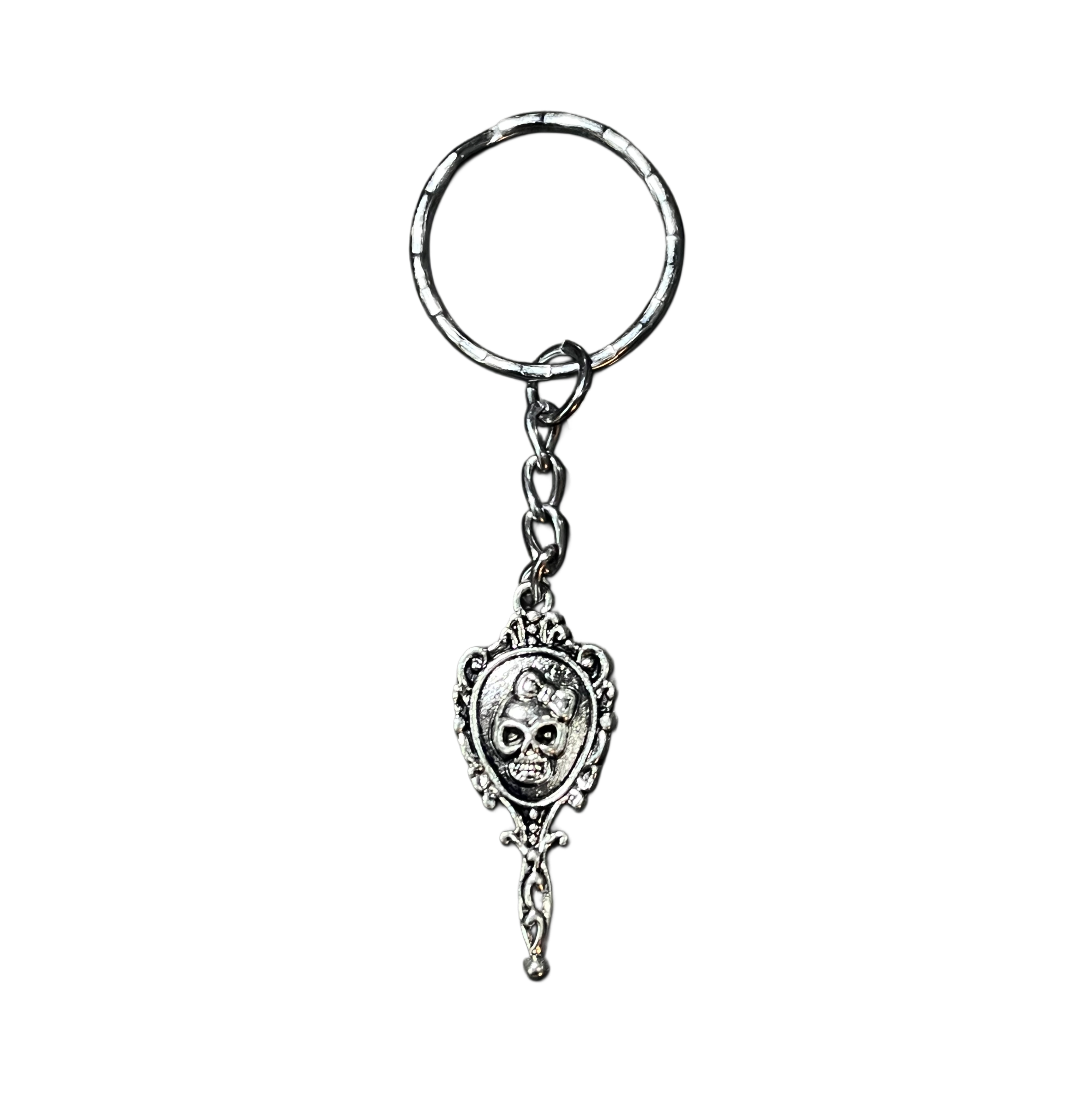 calvyr Skull mirror keychain