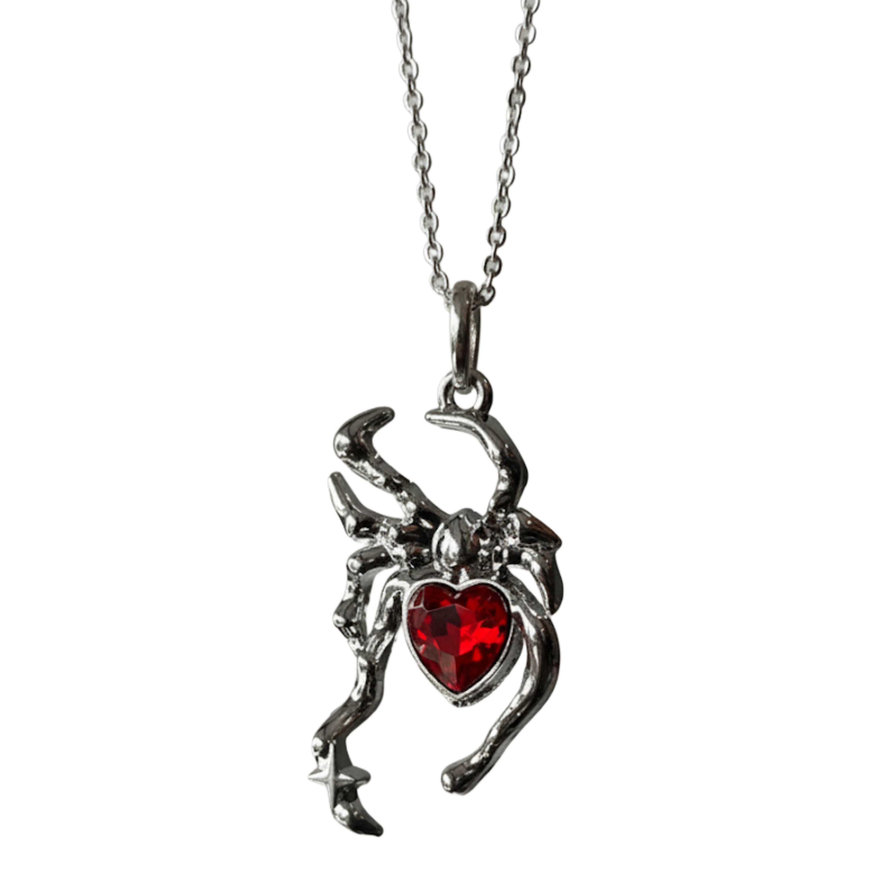 calvyr Heart spider pendent chain